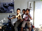 My "little brother pals" who hang out on the corner outside my house - Phnom Penh, Kandal